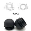 12 Pcs Black Furniture Feet Plug Plastic Table Chair Leg Tube Plugs New Floor Protector