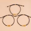 3pcs Trendy Heart-shaped Bracelet For Women Creative Wax Wire Braided Bracelet Jewelry Gifts For Friends(with Cardboard)