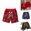 Bereit Camouflage Hai Kopf Bedruckte Baumwollshorts Für Herren Jugendmode**