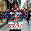 Men's Christmas Print Hoodie with Pocket for Casual Athletic Wear