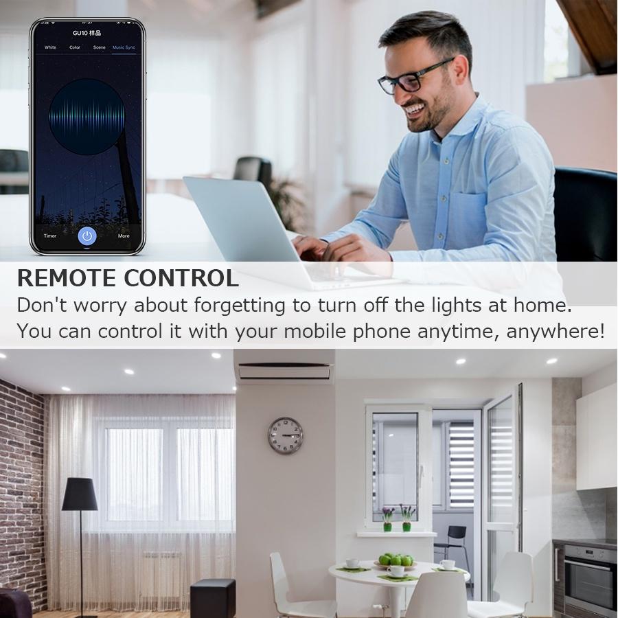 Tuya GU10 LED Bulb RGB CW WW 220V 110V 9W Wifi Smart Dimmable Lamp Smart Life APP Remote Control Works With Alexa Google Home