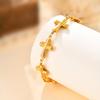 Stainless Steel Cross Chain Bracelet for Women, 18K Gold Plated Bracelets,Religious Jewelry Gifts