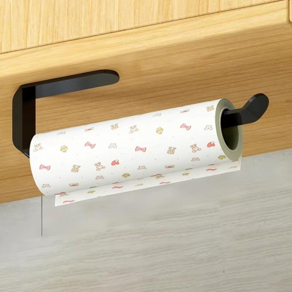 Wall-Mounted Tissue Holder Self Adhesive Kitchen Storage Organizer Paper Holder Home Organization
