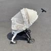 Full Coverage Fly Net for Strollers Lace Trim Design Easy Installation Polyester Fabric Baby Pram Cart Sleeve