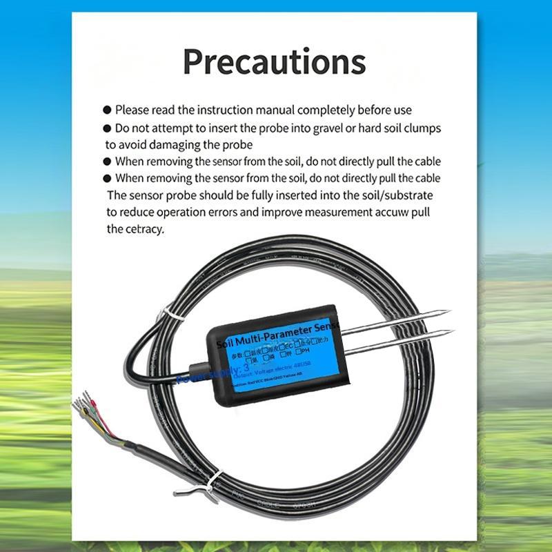 Soil Sensor Moisture Temperature Humidity Ec Ph Npk 4-20Ma 0-5V Rs485 Modbus High Precision Agriculture Soil Tester