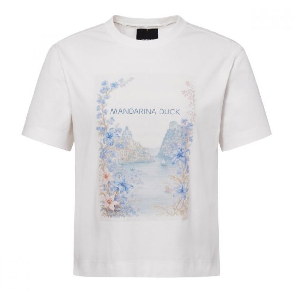 Mandarina Duck Women S BoTanical Graphic T ShirT h7S09150 85(S)