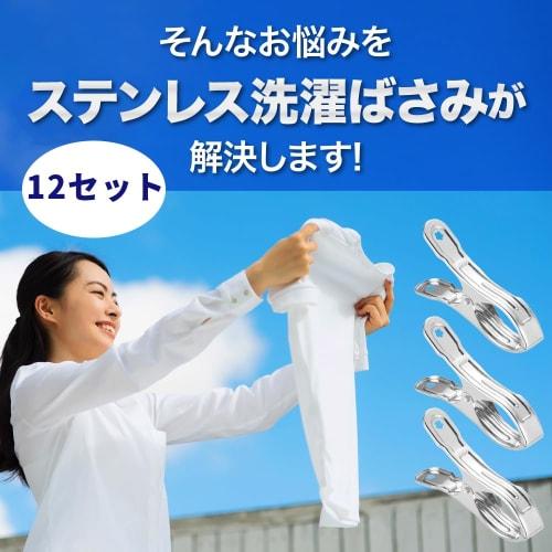 Set of 12 Slim Stainless Steel Clothespins, Aluminum, for Clothes Drying, Travel, Stylish, Hangers, Laundry Scissors, Mini, Outdoor, Rust-Resistant, P