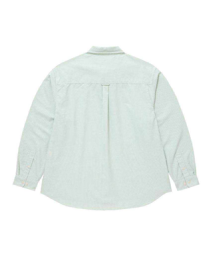 COVERNAT Coolmax® C Logo Oxford-Streifenhemd Grün