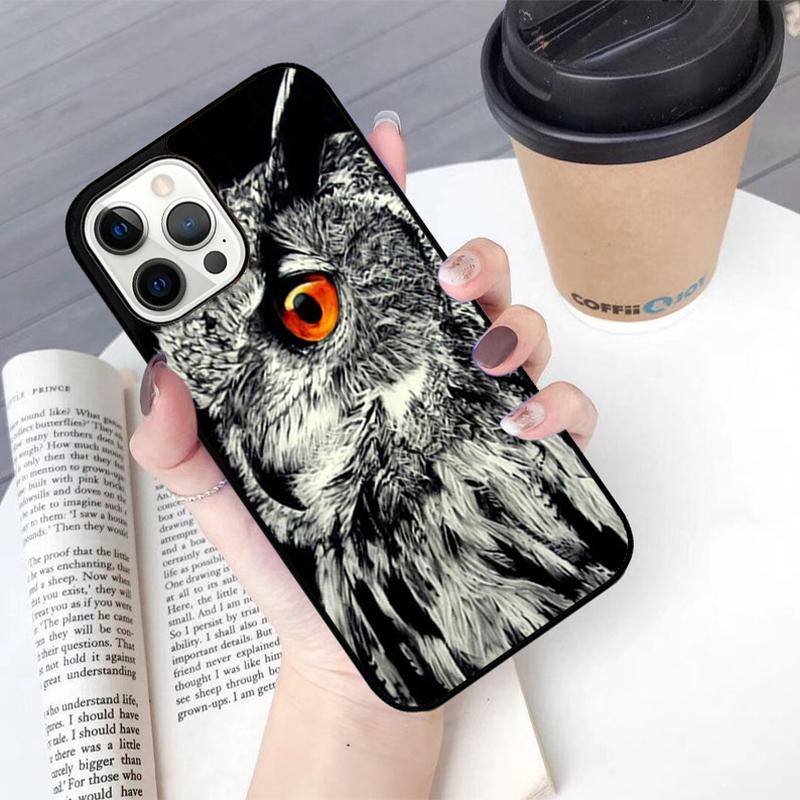 Owl Animal Pattern Phone Case For iPhone 17 Air 13 12 14 15 16  Cover For Apple Pro Max 6S Plus Coque
