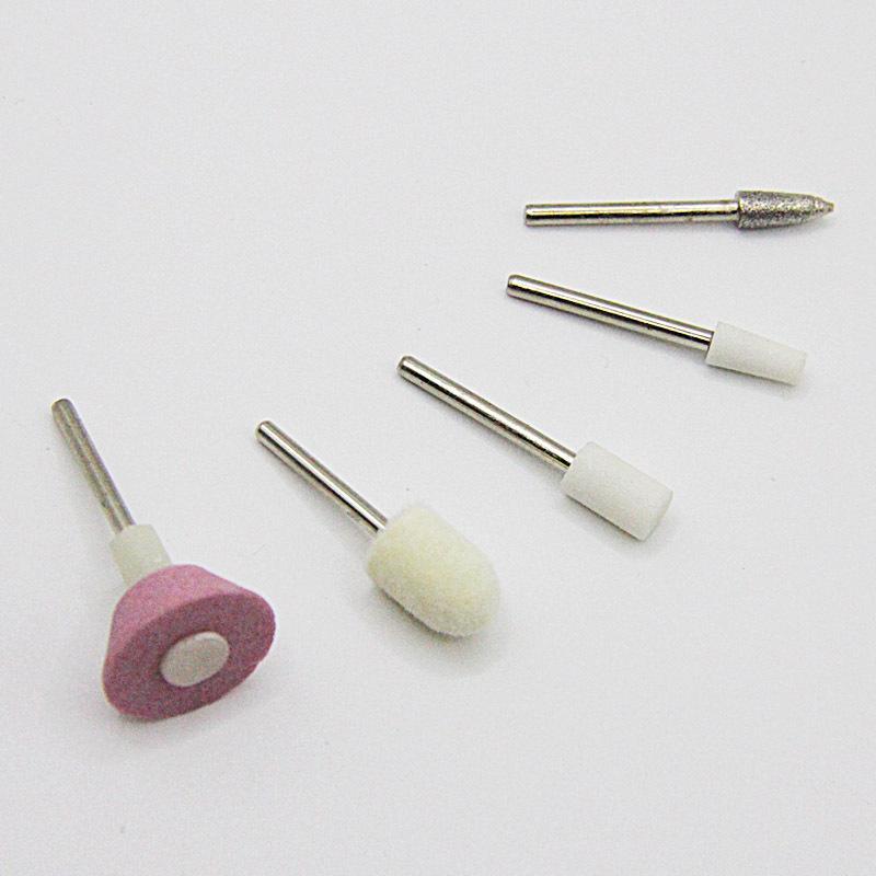 3/4/5Pcs Nail Drill Bits Set With Assorted Grinding Heads Clear Case For Diy Manicure Pedicure Polishing