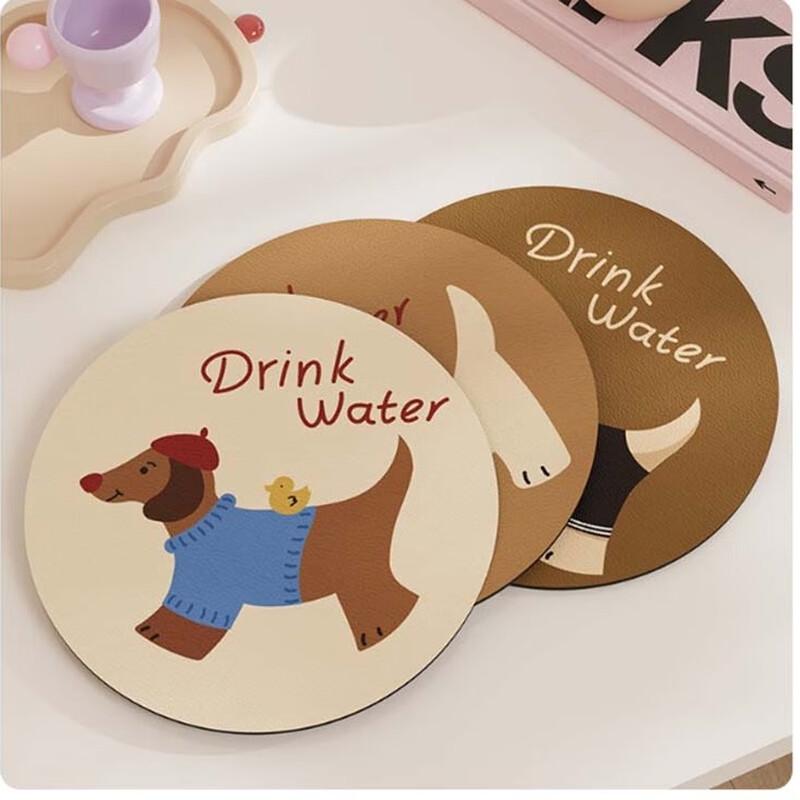 Набор мультяшных впитывающих подставок с таксами