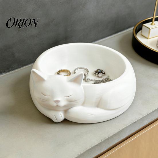 Hanging Loop Jewelry Organizer 3D Printed Cat Storage Holder, Succulents Flowerpot, Nordic Style Decoration Desktop for Rings Earrings Bracelets