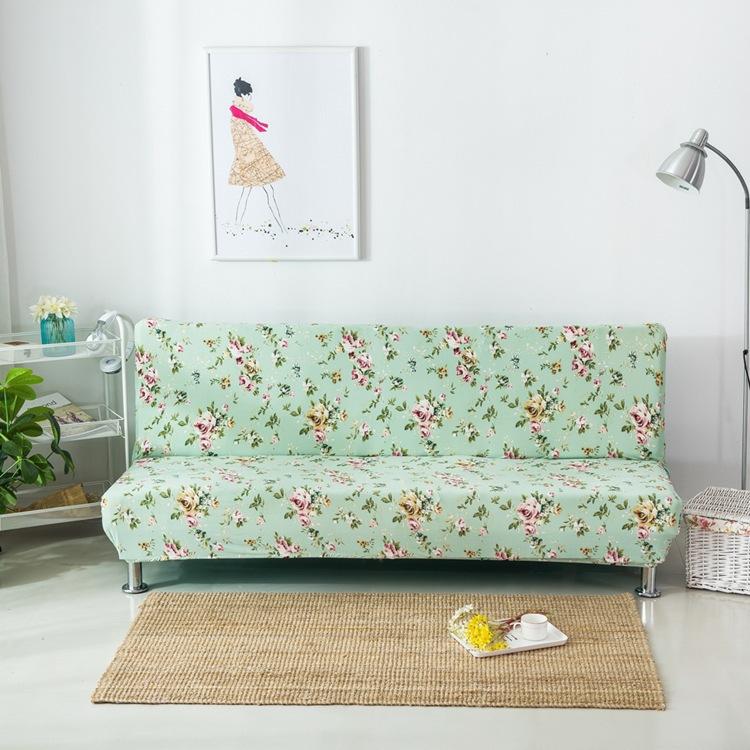 Stretch Folding Sofa Bed Cover Four Seasons Fabric Sofa Cover Full Covered All-Inclusive Double Three-Person Gloves without Support
