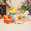 Chinese Style Horse Statue Rotatable Golden Ingot Lucky Bag Flower Copper Coin Cartoon Pony Figurine Desktop Feng Shui Decoration Ornament