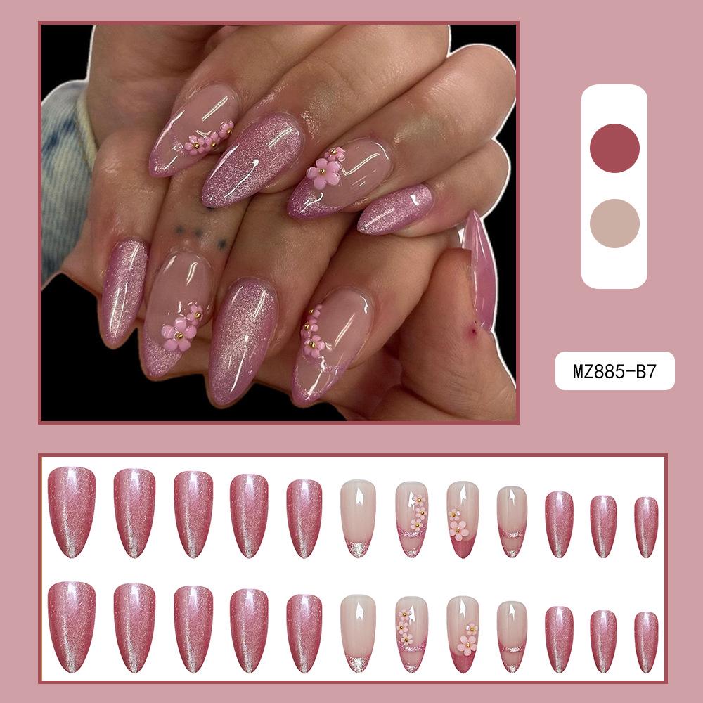 French Rhinestone Handmade Press-On Nail Tips