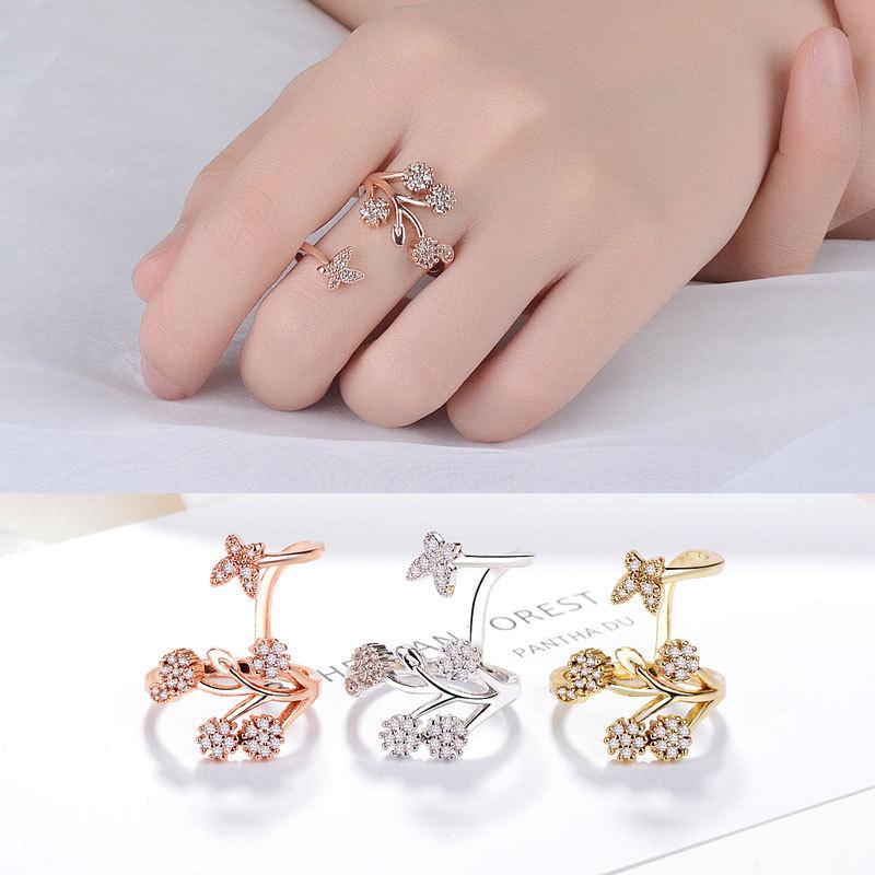 Lindon Classic Copper Alloy Zircon Ring Ladies Jewelry Wedding Promise Party Gift