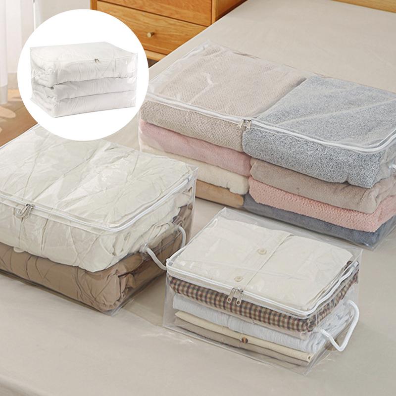 Dust-proof Large Capacity Storage Bag Quilt & Clothes Organizer With Zipper And Handles For Closet Wardrobe Household accessory
