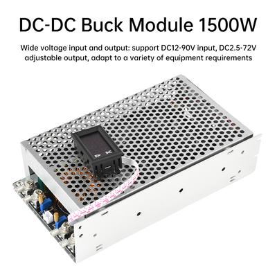 Понижающий DC-DC модуль 1500 Вт DC 15-90 В в DC 2,5-72 В 1,5-50 А Регулируемый модуль постоянного напряжения/постоянного тока