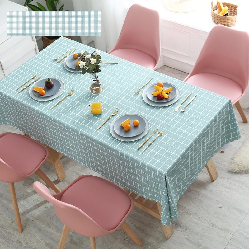 Waterproof PVC Tablecloth Oil Resistant Washable Table Pad Decorative Dining Table Cover for Home Trendy Ins Style Home Decor