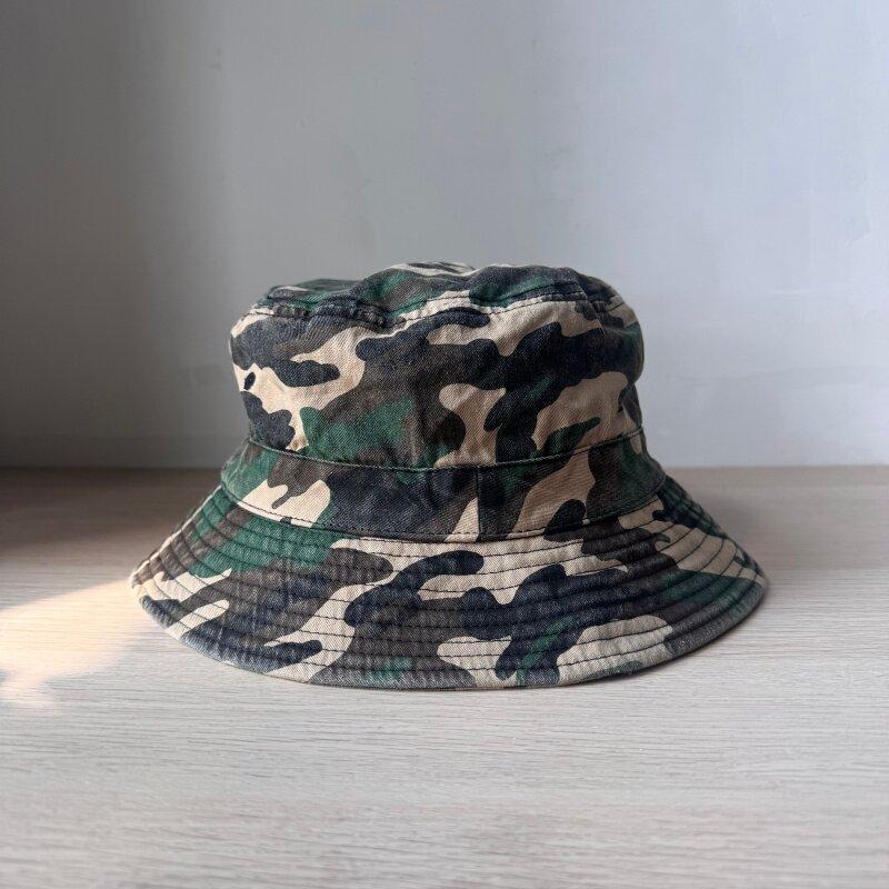 Camouflage Big Head XXL 65cm Bucket Hats Men Cotton Large Size Cap Fishing Fisherman Hat Summer Sun Hat Camping Foldable Bob