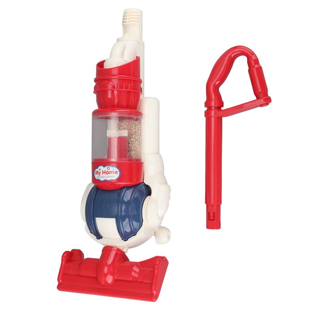 Vacuum Cleaner Toy Red Easy To Grip Detachable Working Suction Toy for Kids Over 3 Yeas Old