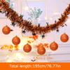 Halloween Ball Pendant DIY Plastic Atmosphere Decor Artificial Pumpkin Ornaments Cartoon Pattern Background Decoration 2 Styles