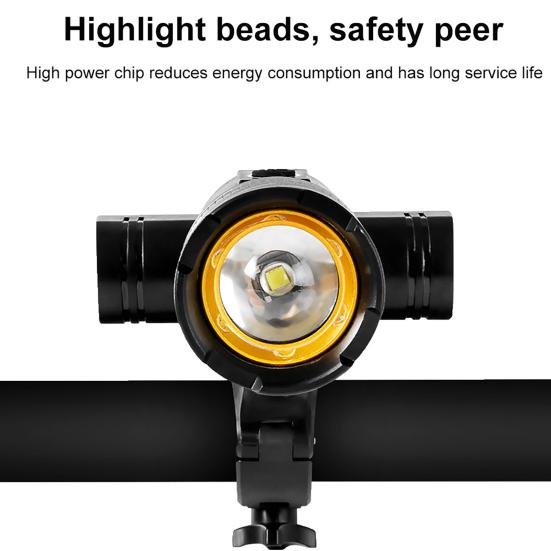 Bicycle Headlight Aluminum Alloy Waterproof Zoom USB Rechargeable Modes Adjustable MTB Road Mountain Bike Night Riding LED Front Lamp