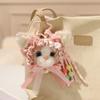 Vintage Cat Keychain Soft Plush Bag Charm Fashion Plush Doll  Girl Gift