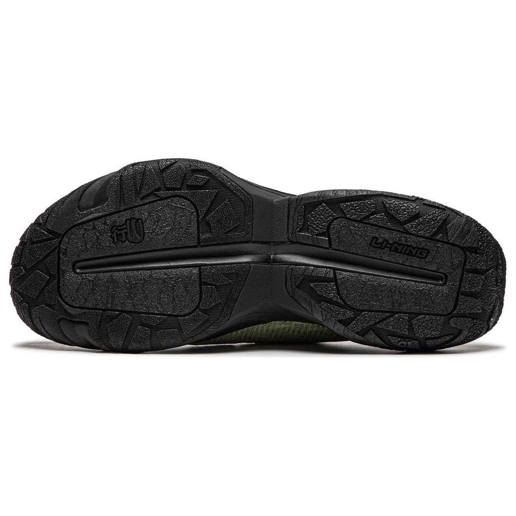 Li Ning Cf Series Hiking Slippers Comfortable Simple Shock Absorbing Wear Resistant Low Top Casual Shoes Unisex Slippers Black Green AGLU177-1