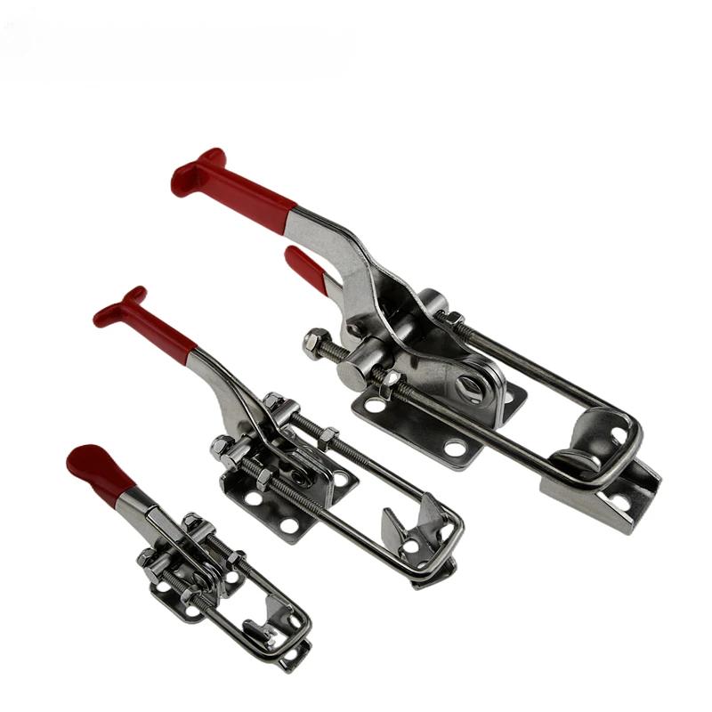 Self-locking 304 Stainless Steel Fixture Lock Buckle Box Buckle Clamp Tool for Quick Press Door Bolt