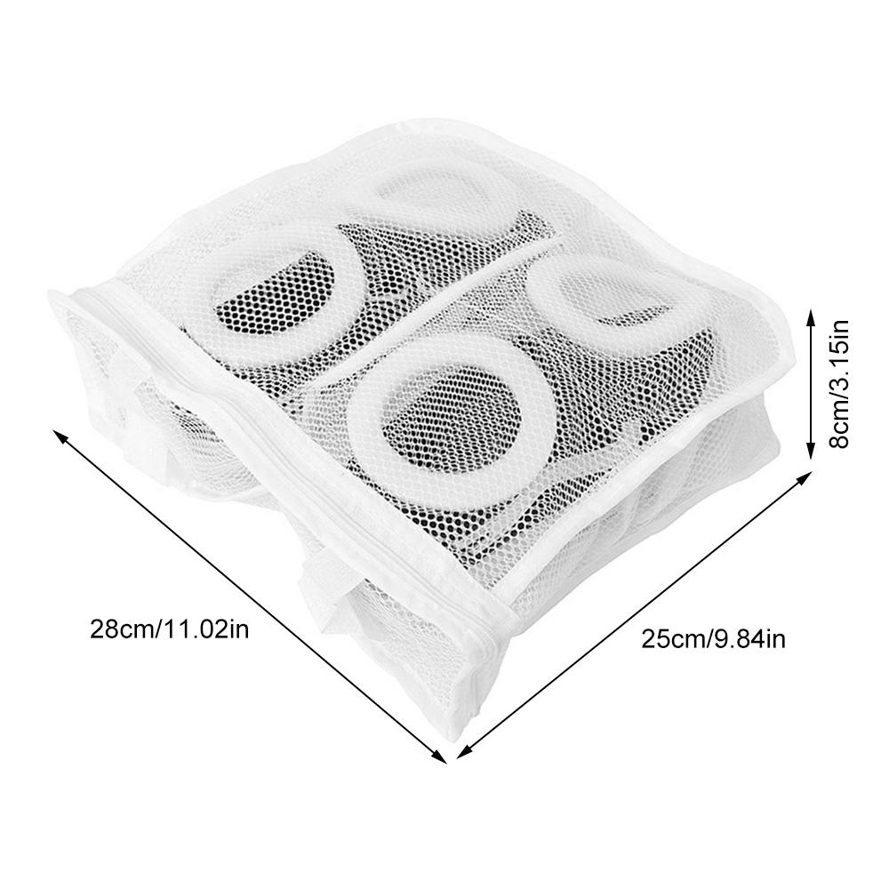 Mesh Washing Machine Shoes Bag Anti-deformation Zipper Laundry Bag Travel Shoes Clothes Storage Bags Shoes Airing Dry Tool