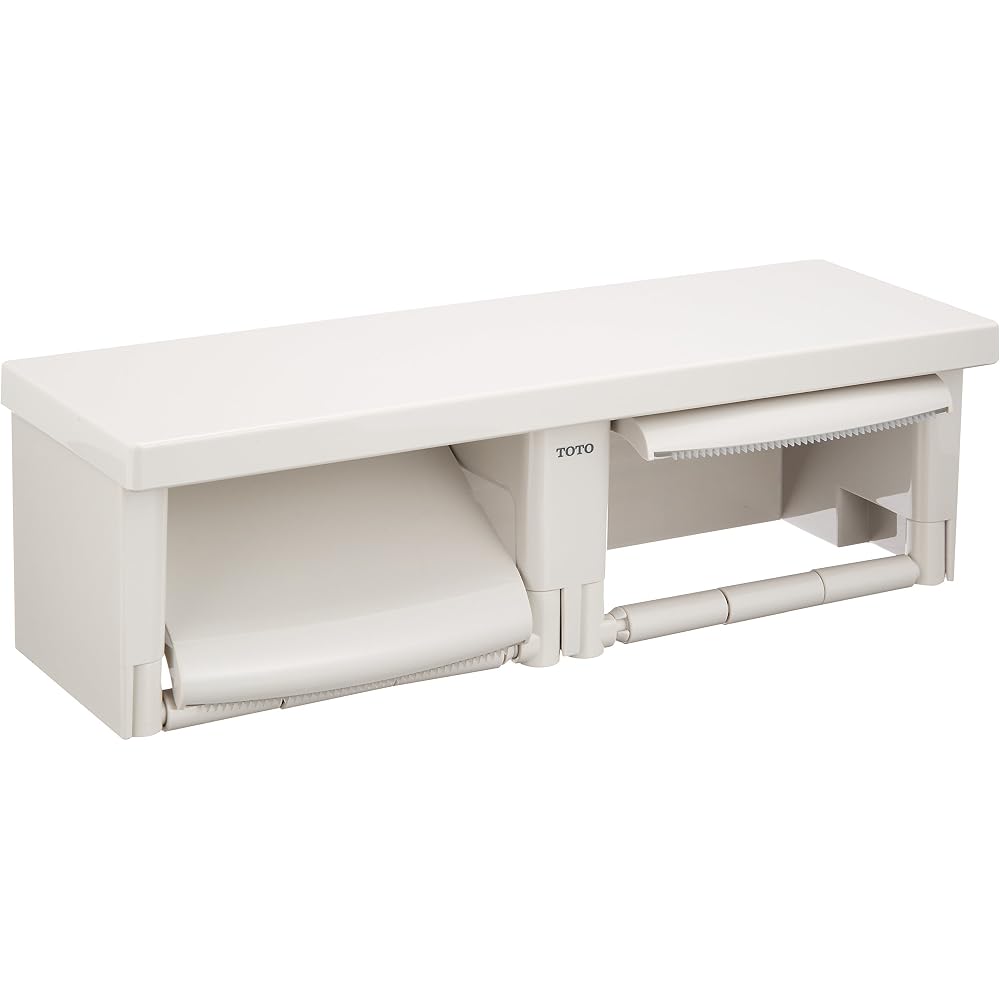 TOTO YH651 #NG2 Double Cigarette Roll Flat Shelf (Resin), White Gray, No Core, Paper Compatible
