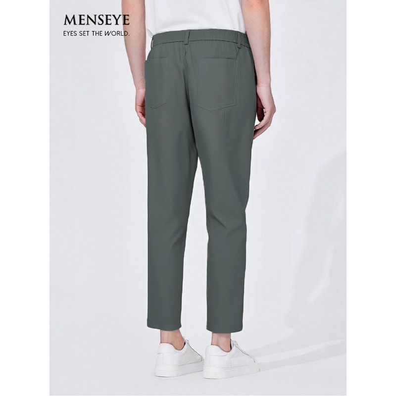 Menseye Men's Casual Pants New Style Durable Comfortable Light Luxury Easy Care Japanese Workwear Nine-Point Pants