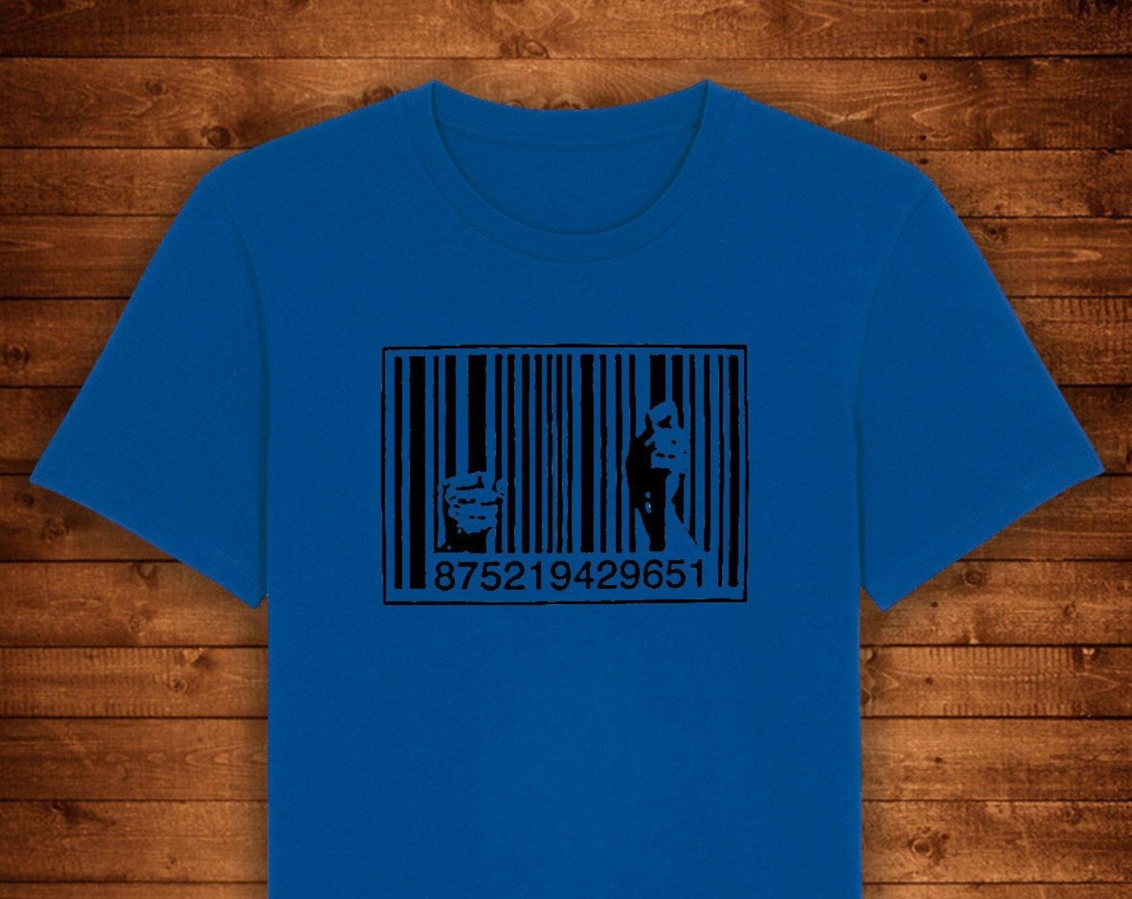 Banksy Consumerism Barcode Slave / T shirt Unique Design Street Wear Art Urban Graphic Tees Top L
