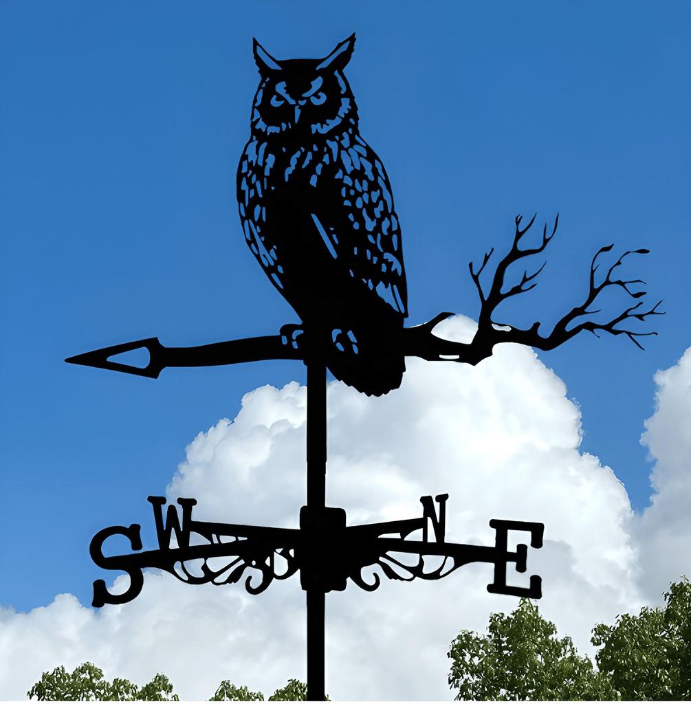 Decorative Iron Weather Vane - Outdoor Metal Roof Ornament