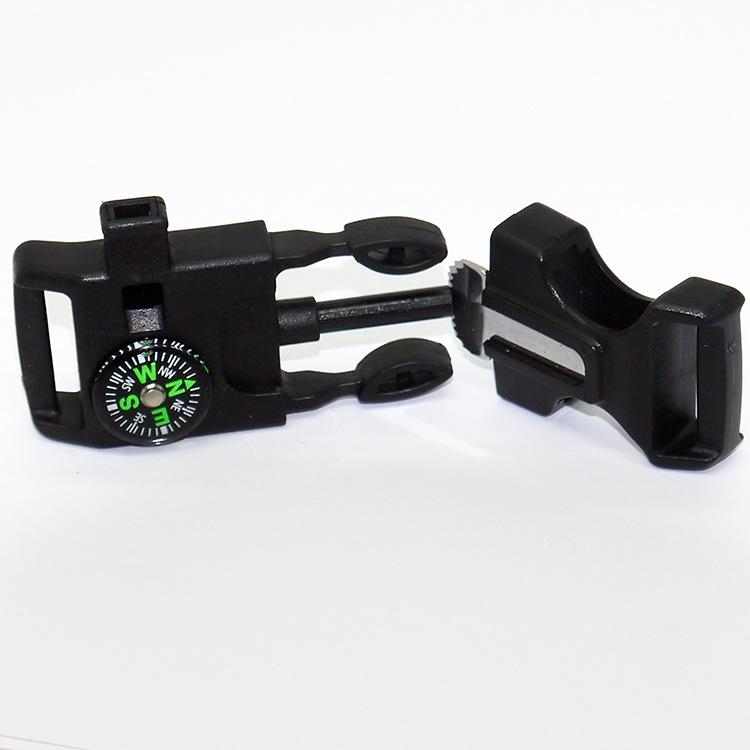 5-in-1 Multifunctional Survival Paracord Bracelet with Compass for Outdoor Travel and Climbing