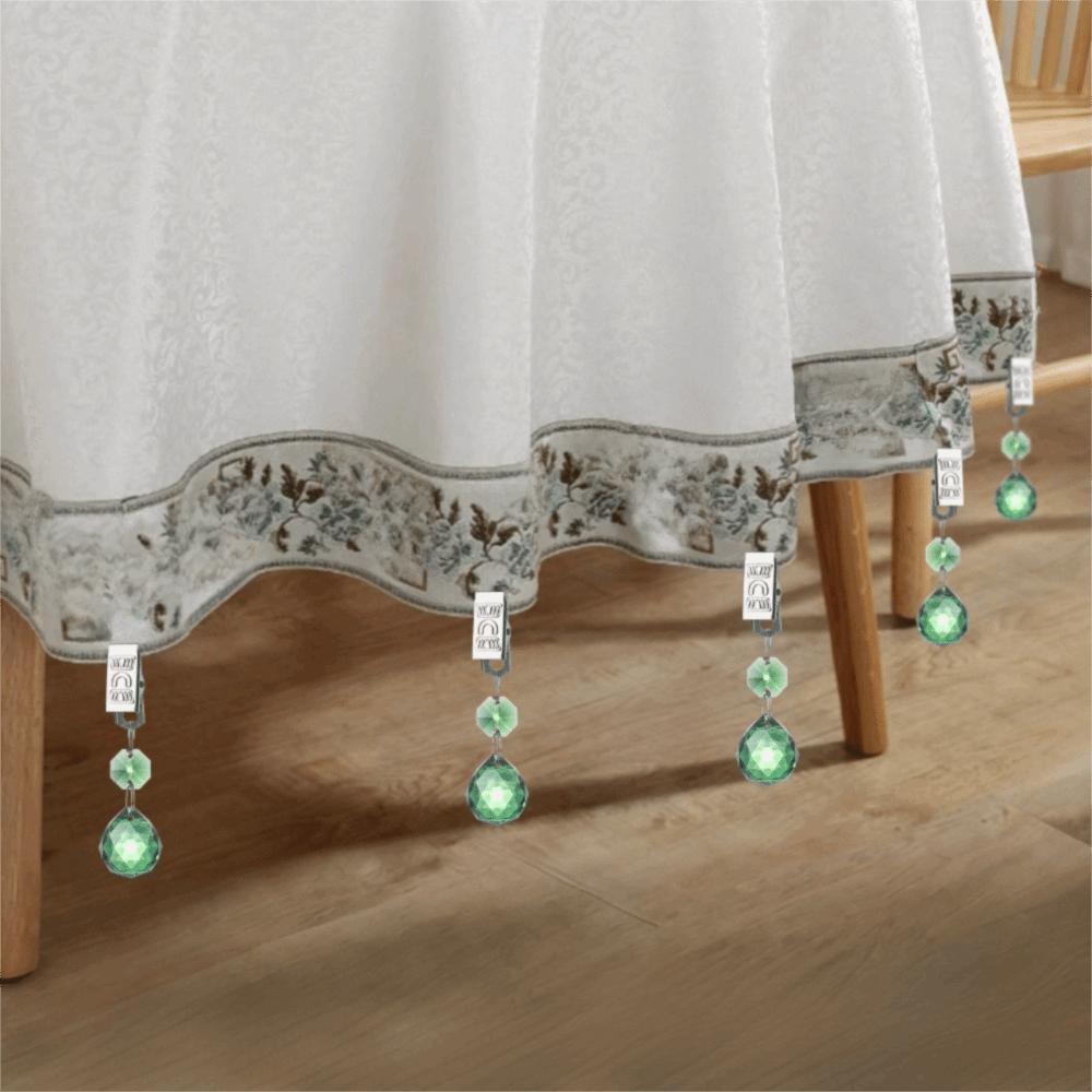 6 Stück Heavy Duty Glas Tischabdeckung Anhänger Winddicht Tischdecke Haken Hochzeit