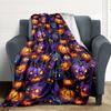 1pc Pumpkin Halloween Blanket, Lightweight Flannel Throw Blanket for Sofa, Bed, Travel, Camping, Living Room, Office, Couch, Chair, and Bed