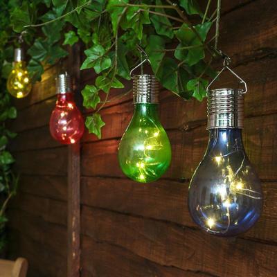 Led solární žárovka Vestavěná 40mah baterie Venkovní závěsné lucerny pro párty zahradní domácí terasu