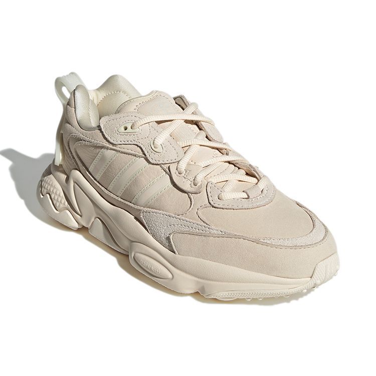 Adidas Originals Ozweego Meta Leather Casual Versatile Durable Low-Top Lifestyle Sneakers Unisex Sneakers Beige GW3962