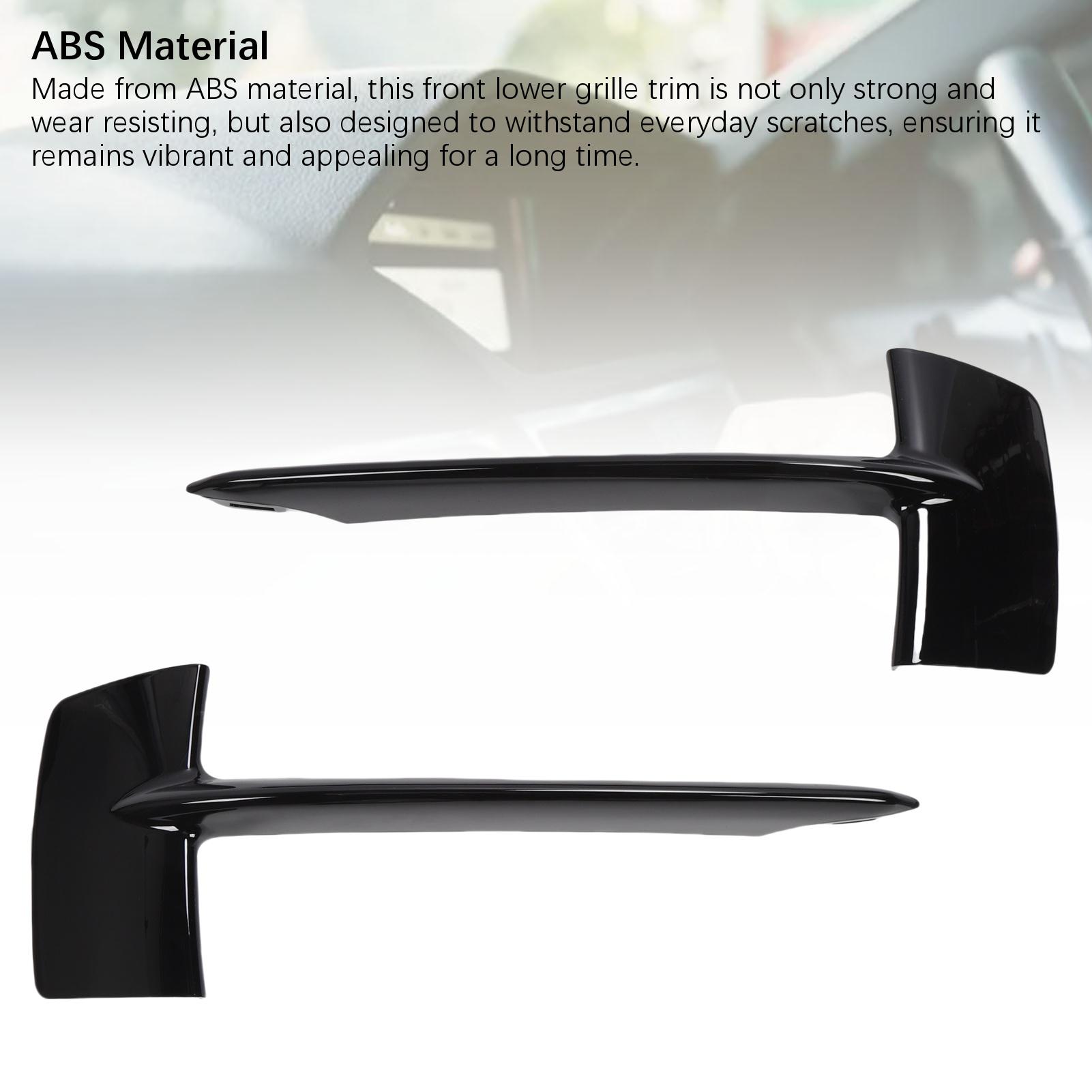 Front Bumper Lower Grille Trim Gloss Black 51117303113 Left Right Side Exterior Lower Grille Trim Replacement for X5