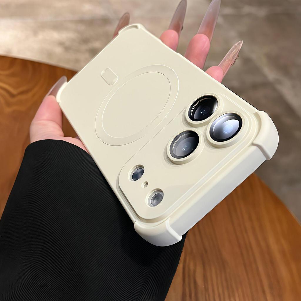 Magnetic Skin-Feel Drop-Proof Case with Lens Film for iPhone 17 Pro Max