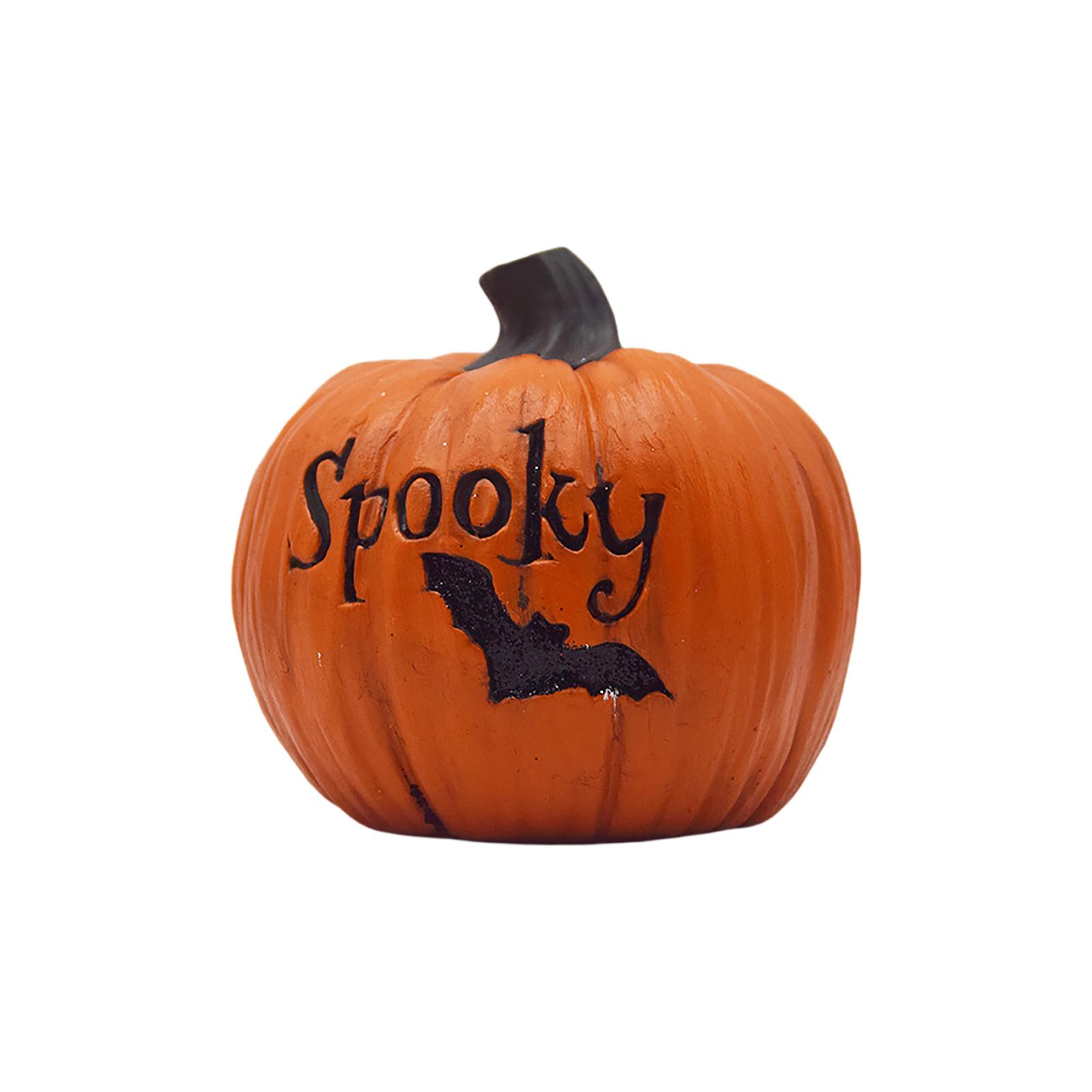 

Halloween Resin Pumpkin Ornaments Desktop Decoration Home Accessories Party Gifts One Size