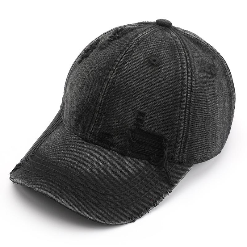 Hat Spring and Autumn Women's Retro Washed Solid Color Light Board Baseball Cap Outdoor Sports Travel Sunscreen Shade Cap