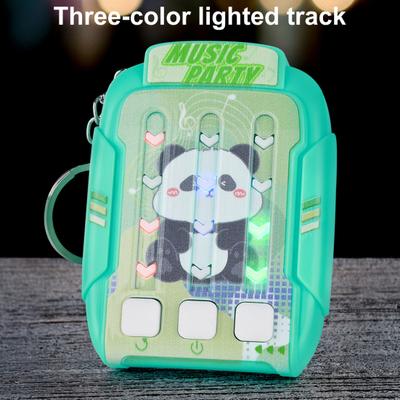 Fast Push Rhythm Game Machine with Music Light Stress Relief Electric Handheld Musical Challenge Toy Kids Adults Interactive Beat Matching Game