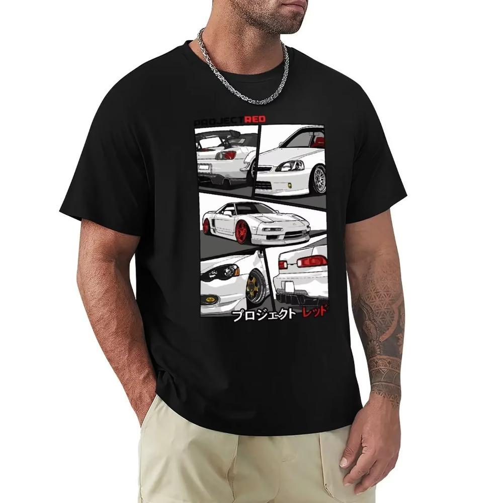 S2k Integra Nsx Jdm T-Shirt for Men Automotive Sportcar Japan Drift Vehicle Novelty Pure Cotton Tee Shirt T Shirt Printed