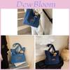 Denim Tote Bag For Women With Magnetic Closure And Inner Phone Pocket For Casual Daily Use