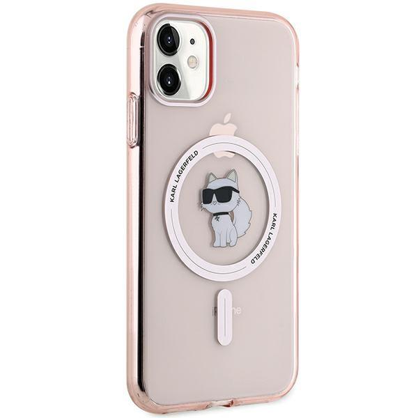 Karl Lagerfeld KLHMN61HFCCNOP iPhone 11 / Xr 6.1" Pink Hardcase IML Choupette MagSafe