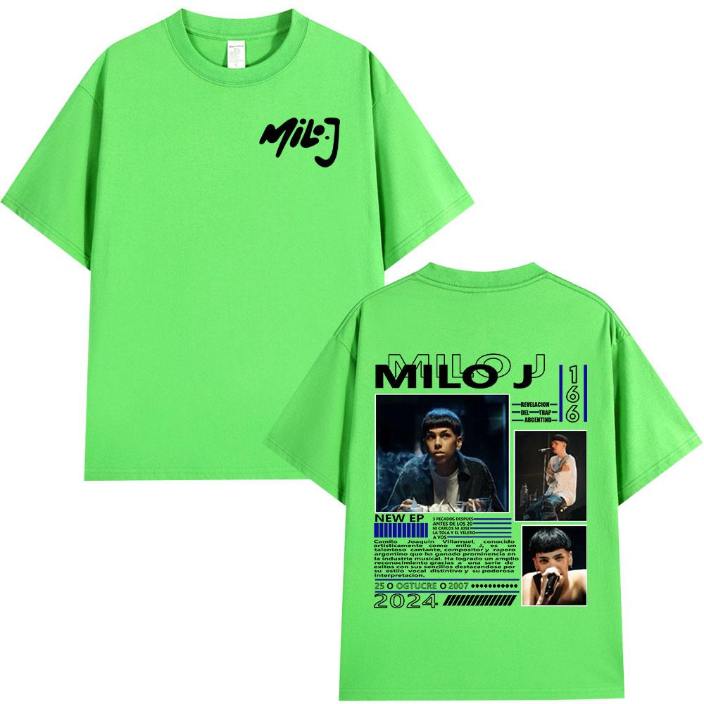 Rapper Milo J 166 Album Merch T Shirts Unisex Women Clothing Fashion Hip Hop Tshirt Cotton Casual Short Sleeve Tshirts Streetwear