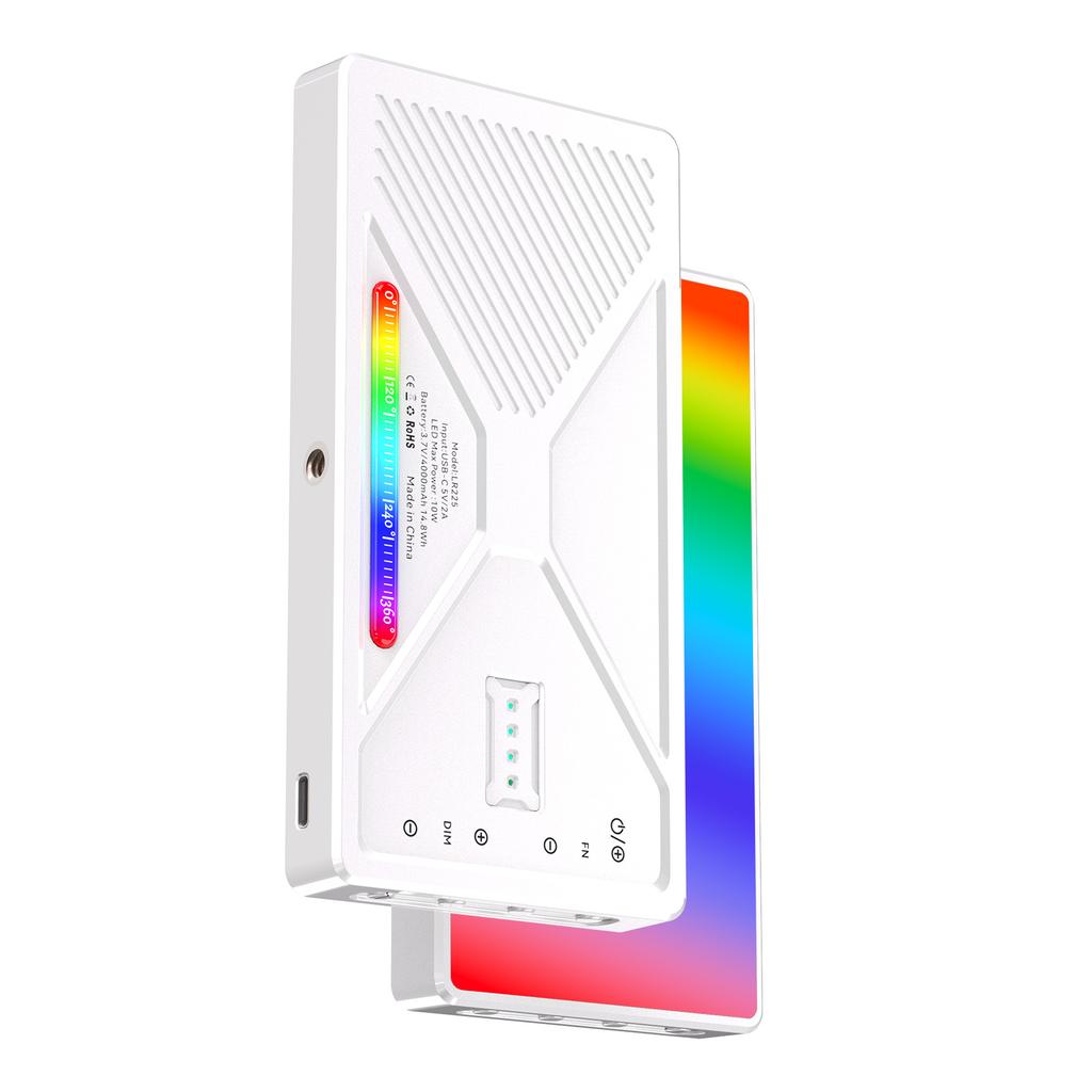 RGB LED Video Light Portable LED Camera Light Panel 225 LED Beads Full Color CRI 95+ 4000mAh Rechargeable Photography